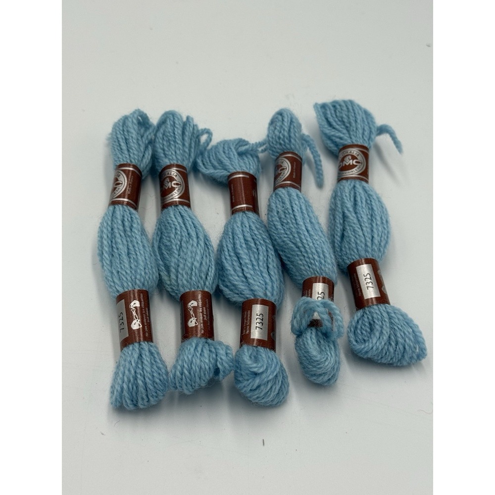 DMC Floralia Laine Divisible Yarn Wool Needlepoint Tapestry Skein #7325 Lot Of 5